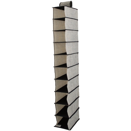 Simplify 10 Shelf  Shoe Organizer in Black 25428-BLACK